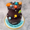 This solar system cake is to remind you that the whole universe can be in your hands. We handcrafted this planet cake for a very special person who deserves the whole world.