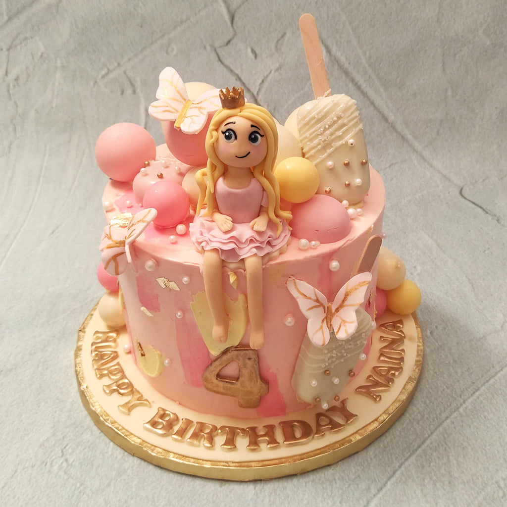 A princess butterfly cake design suitable for the princess or prince of your home, this princess birthday cake for kids, will take your little ones on a big adventure to sugarland.