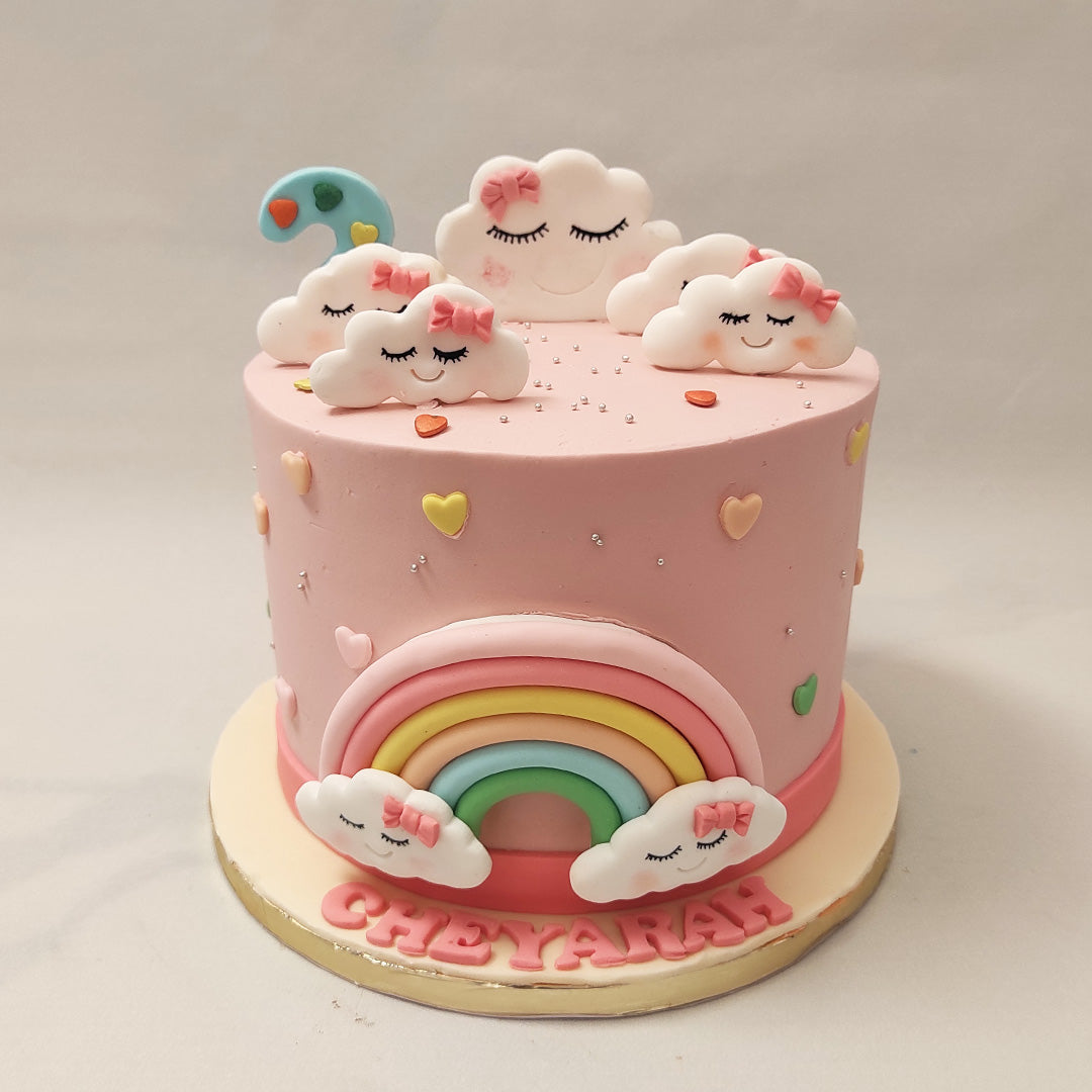 Rainbow Themed Cloud Cake | Cake for Girls | Custom Cakes in ...