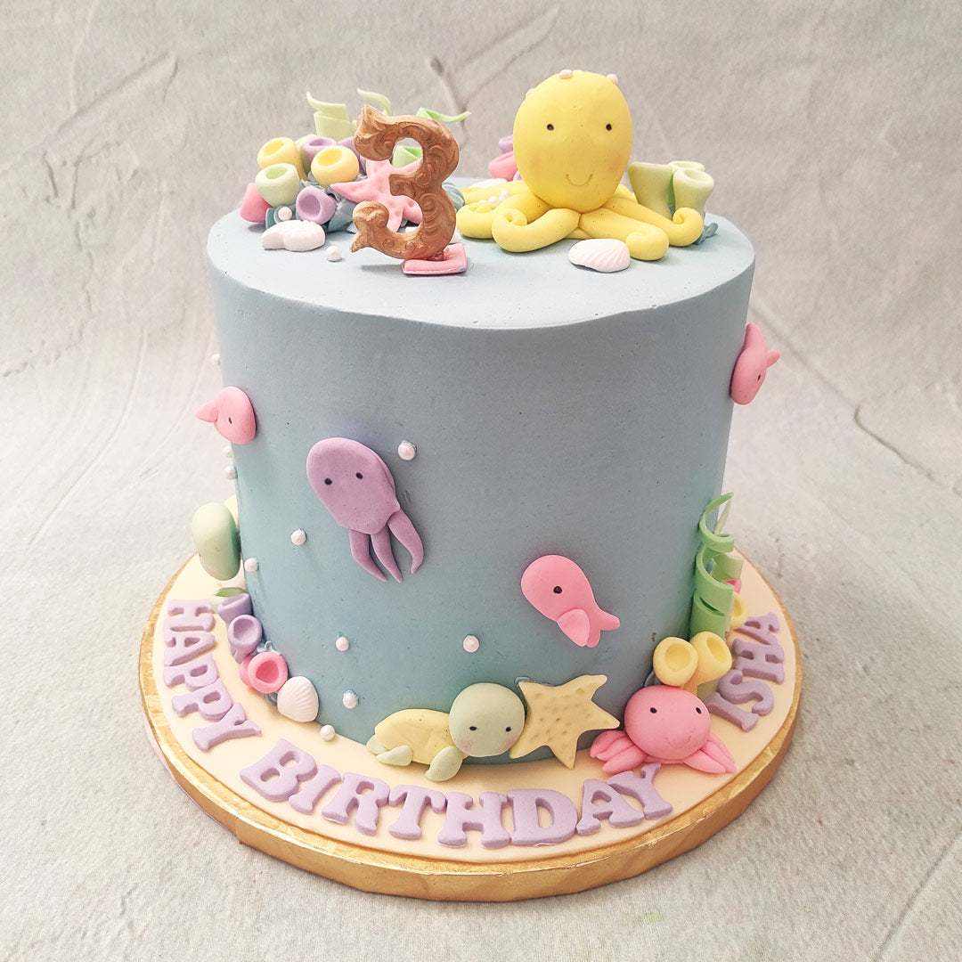 Colourful Under the Sea Cake – Beautiful Birthday Cakes