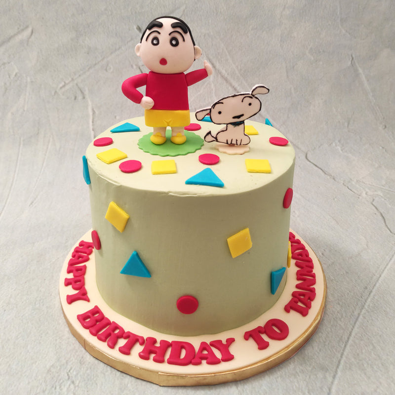 At Liliyum Patisserie we're big on bringing back nostalgia to the table and this Shin Chan cake is a total blast from the past. This Shinchan birthday cake for kids design is what the kids would call an oldie but a goldie! 