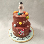 You wanted something out of this world for your celebrations and so we present to you this space themed birthday cake. All the wonders and the mysteries of space are now served to you on a platter in the form of this space themed cake.