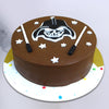 Star wars cake with Darth vader face on top of the cake and 3D light saber decorated on top of the cake. This is a perfect kids birthday cake for you little one or the one who is a die hard fan of star wars series