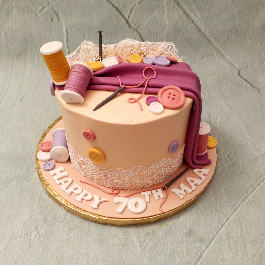 They say that a stitch in time saves nine, but when it comes to your birthday celebrations, we just hope that this stitching cake saves the day. As you sew, so shall you reap and we believe that you deserve a funtastic stitching theme cake design to pay homage to your interests.
