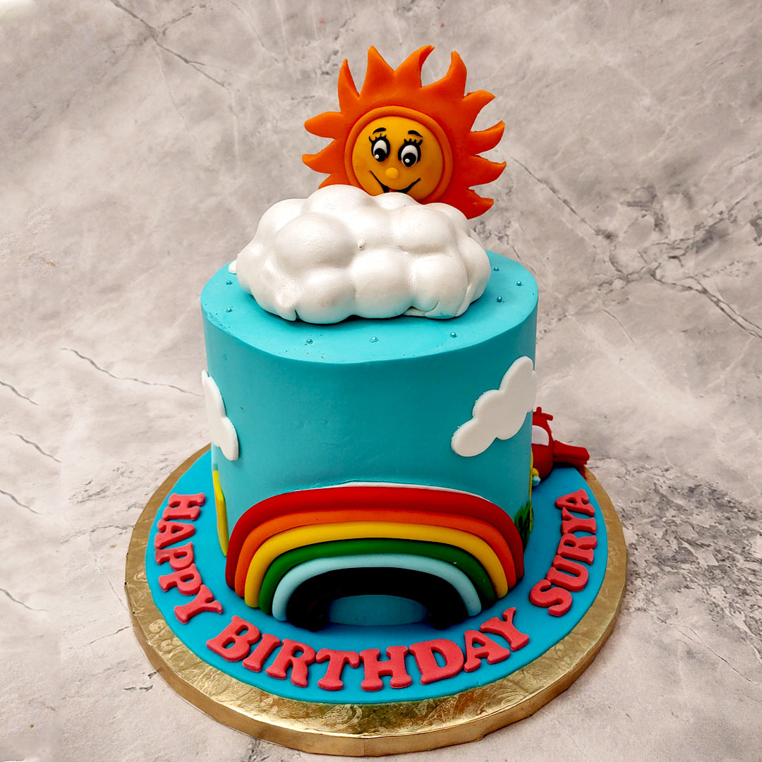 Sun And Rainbow Cake | Sun Theme Cake | Order Custom Cakes in ...