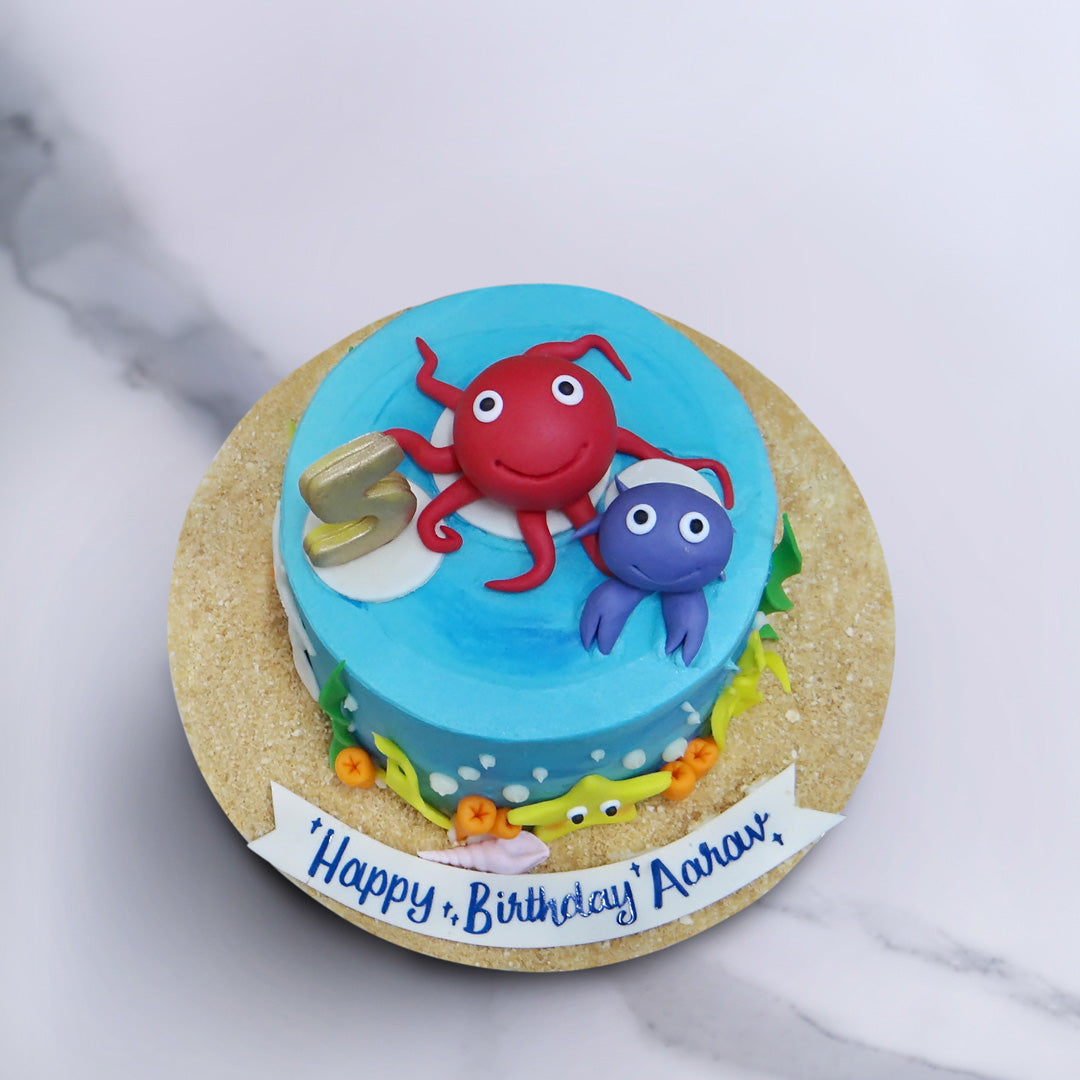 Ocean Theme Birthday Cake  CakeCentralcom